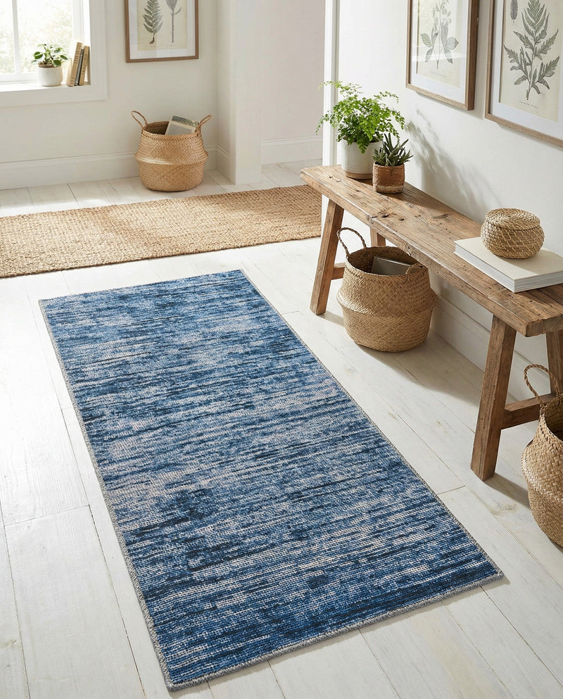 Sahara Essence Collection Area Rug - Oasis (Blue) Runner Blue  lifestyle 31