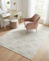 Hollywood Luxe Collection Area Rug -  Rodeo Rectangle White Silver  lifestyle 45