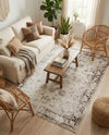 Riviera Elegance Collection Area Rug - Antibes (Beige) Rectangle Beige  lifestyle 7