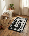 Woven Udaipur Collection Area Rug - Jaipur Rectangle Black and White  lifestyle 9