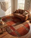 Autumn Meadow Collection Area Rug -  Sycamoreside (Multi) Oval Multi  lifestyle 38