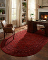 Samarkand Elegance Collection Area Rug -  Konye-Urgench Oval Red  lifestyle 58
