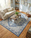 Savannah Series Collection Area Rug - Charleston (French Blue) Rectangle French Blue  lifestyle 11