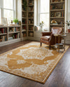 Eden Oasis Collection Area Rug -  Tranquility (Yellow) Rectangle Yellow  lifestyle 14