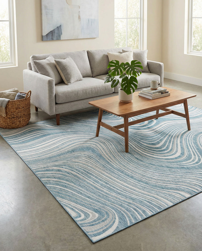 Urban Terrace Collection Area Rug - Soho Rectangle Light Aqua  lifestyle 16