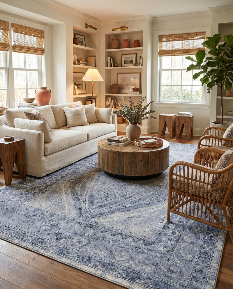Coastal Manor Collection Area Rug -  Seagrove Rectangle Dark Blue  lifestyle 23