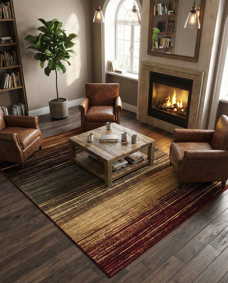 Bistro Lounge Collection Area Rug -  Cortado Rectangle Beige  lifestyle 12