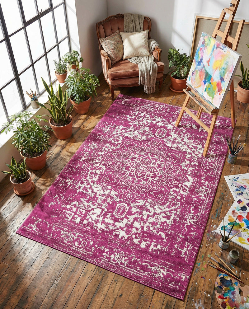 Georgetown Rugs Collection Area Rug - Dupont (Purple) Rectangle Purple  lifestyle 13
