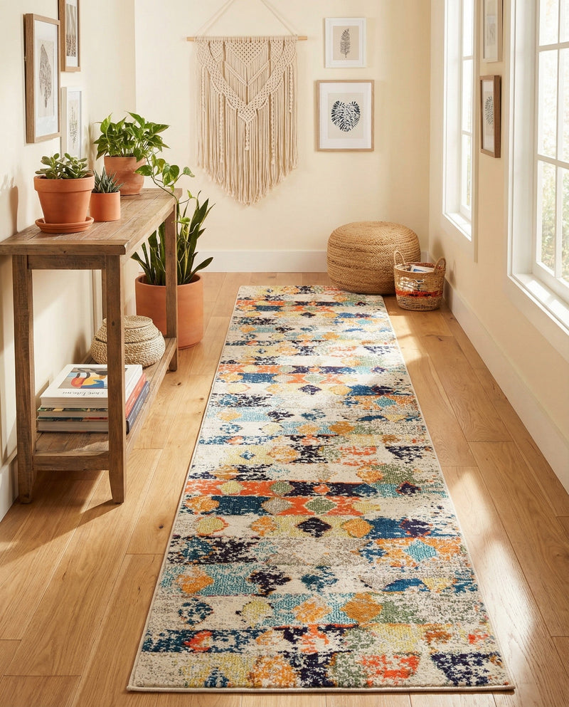 Colorburst Oasis Collection Area Rug -  Marina Runner Ivory  lifestyle 44
