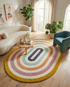 Shepherd's Glen Wool Collection Area Rug - Eldon Oval Multi  lifestyle 25