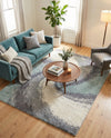 Cozy Haven Shag Collection Area Rug -  Oasis Rectangle Sage Green  lifestyle 52