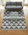 Urban Terrace Collection Area Rug -  Gramercy Square Black and White  lifestyle 60
