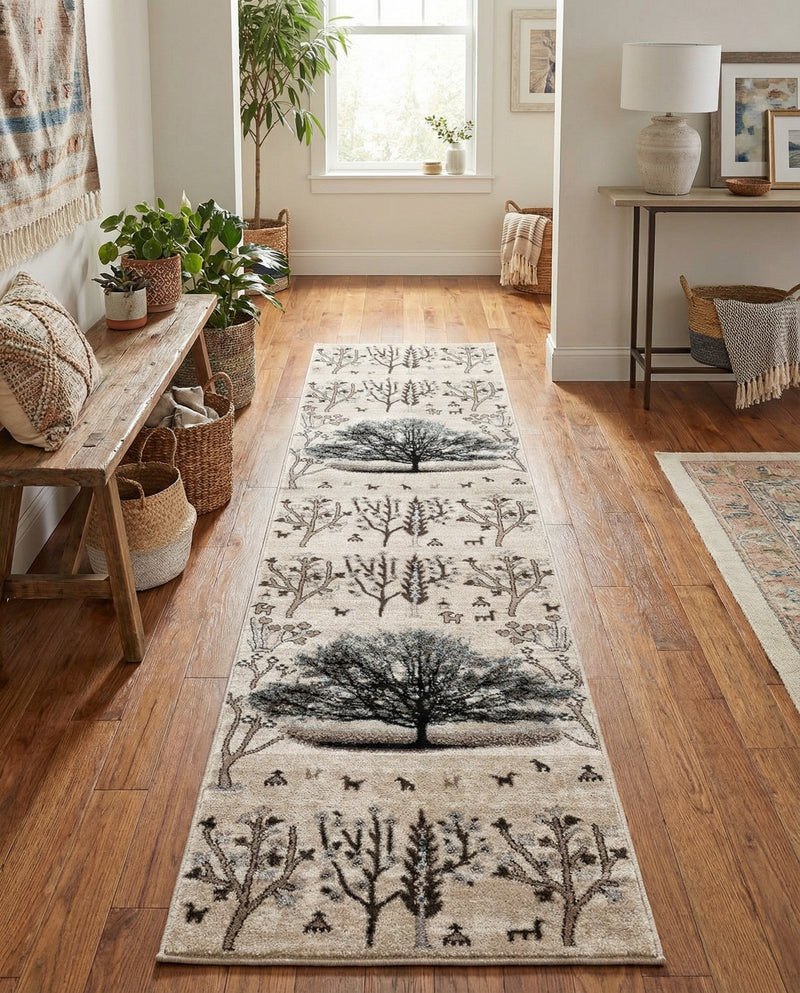 Coastal Haven Collection Area Rug -  Coastline Runner Beige  lifestyle 54