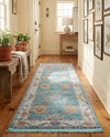 Arcadia Rugs Collection Area Rug - Eden (Aqua and Blue) Runner Aqua and Blue  lifestyle 28
