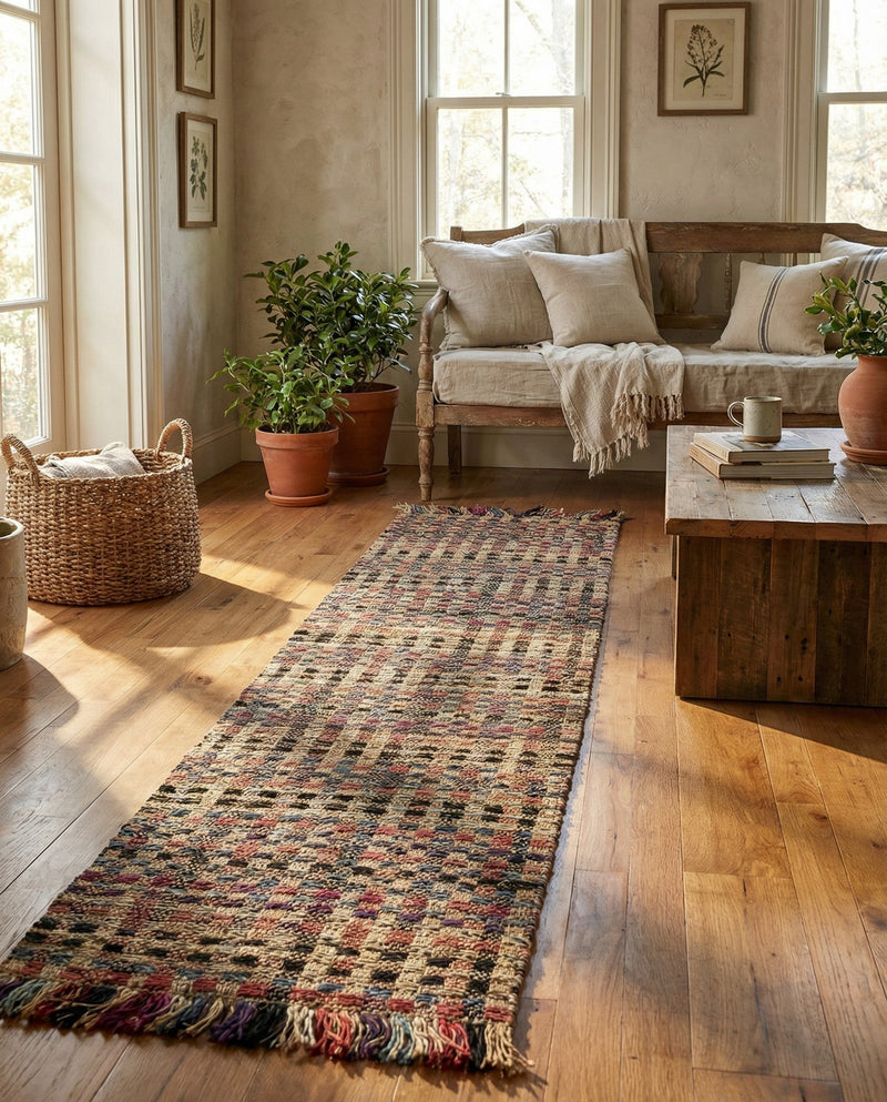 Savannah Jute Collection Area Rug - Malibu Runner Multi  lifestyle 43