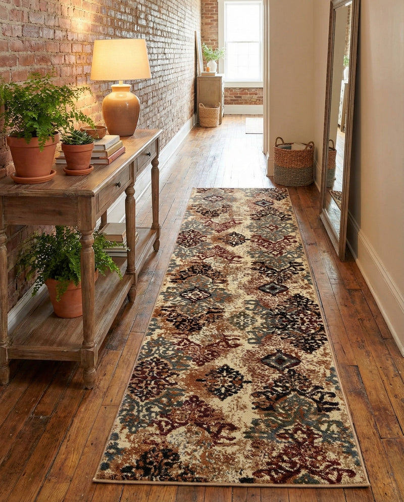 Bistro Lounge Collection Area Rug -  Piccolo Runner Beige  lifestyle 47