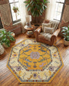 Arcadia Rugs Collection Area Rug - Eden (Yellow) Octagon Yellow  lifestyle 47