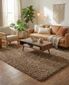 Plush Oasis Collection Area Rug - Serenity (Sandy Brown) Rectangle Sandy Brown  lifestyle 18
