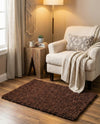Plush Oasis Collection Area Rug - Serenity (Chocolate Brown) Rectangle Chocolate Brown  lifestyle 28