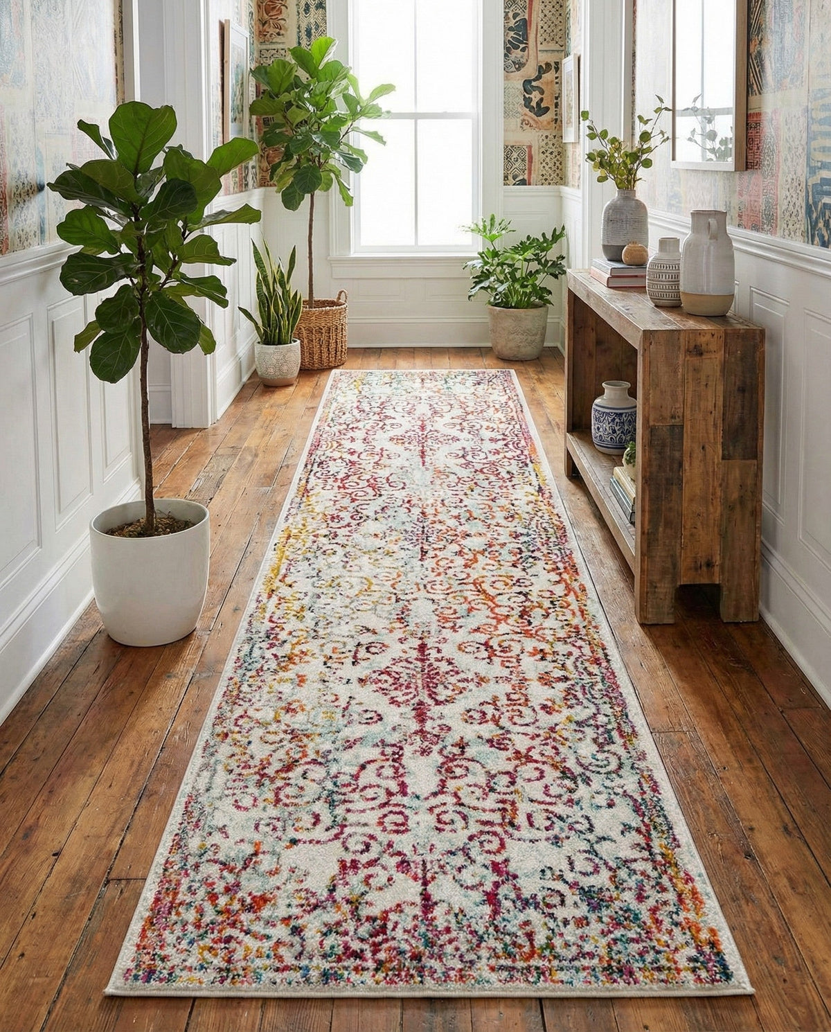 Brighton Terrace Collection Area Rug -  Saltdean Runner Ivory  lifestyle 99