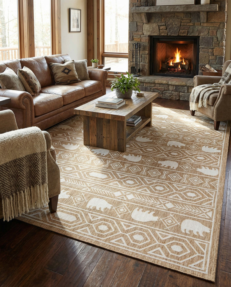 Mesa Oasis Rugs Collection Area Rug - Sundown Rectangle Taupe  lifestyle 51