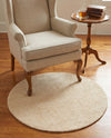 Berkshire Estate Collection Area Rug - Windsor (Oat Beige) Round Oat Beige  lifestyle 45