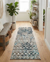 Mediterranean Lattice Collection Area Rug - Santorini (Multi Gray Blue) Runner Multi Gray Blue  lifestyle 77
