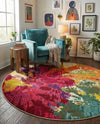 Marrakesh Elegance Collection Area Rug -  Palais Round Multi  lifestyle 34