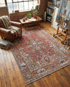 Bazaar Chic Collection Area Rug -  Khouribga Rectangle Rust Red  lifestyle 14