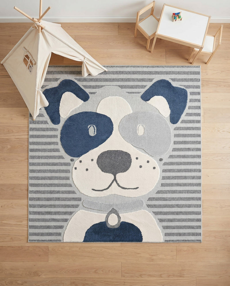 Wonder Tykes Collection Area Rug -  Magicgrove Square Blue and Gray  lifestyle 31