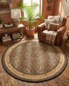 Savannah Sojourn Collection Area Rug -  Limpopo Round Brown  lifestyle 73