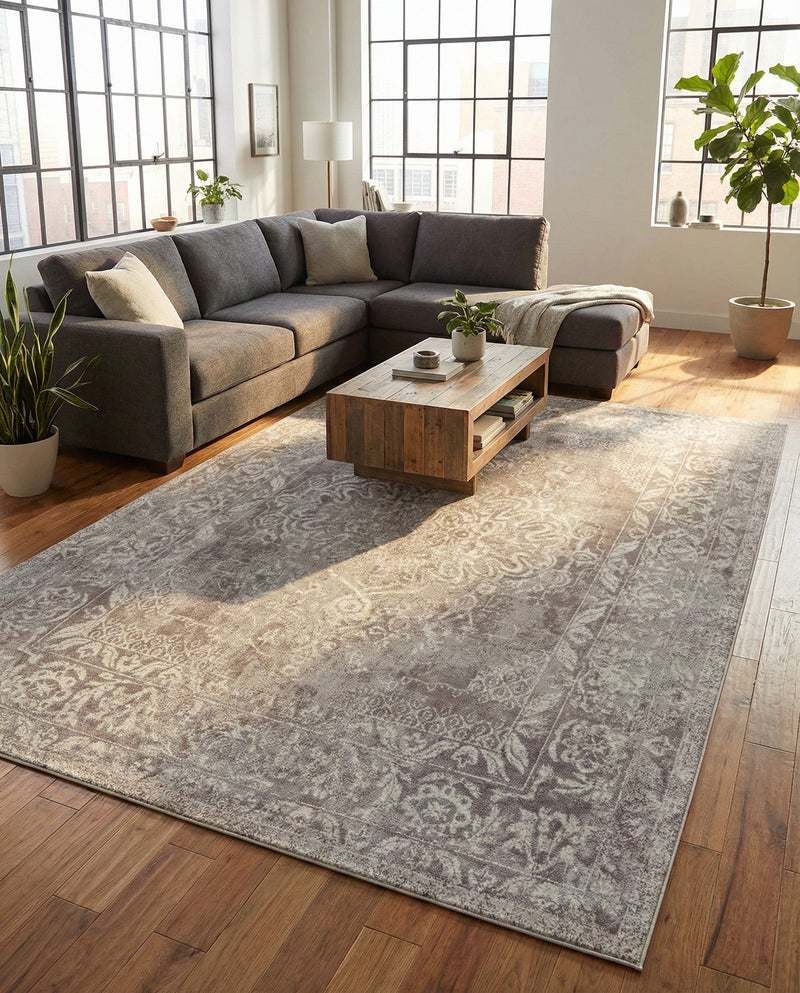 Cambridge Classics Collection Area Rug -  Magdalene (Gray) Rectangle Gray  lifestyle 11