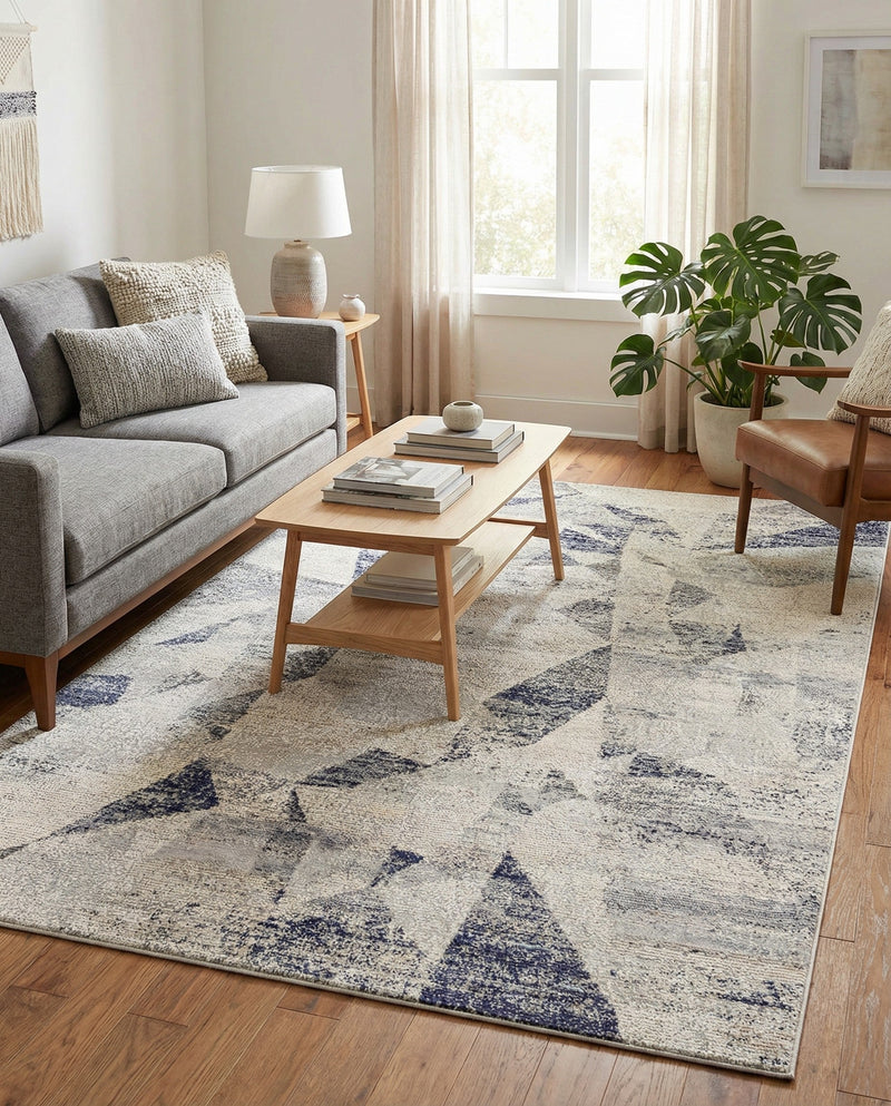 Aegean Elegance Collection Area Rug -  Crete Rectangle Gray  lifestyle 9
