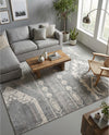 Cascade Range Collection Area Rug - Hood (Gray) Square Gray  lifestyle 52