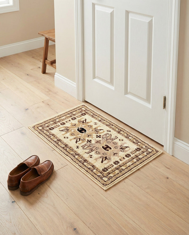 Tabriz Tapestries Collection Area Rug - Azerbaijan (Ivory) Rectangle Ivory  lifestyle 9