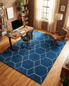 Trellis Mosaic Collection Area Rug - Arborville (Navy Blue) Rectangle Navy Blue  lifestyle 21