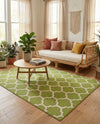 Lattice Gardens Collection Area Rug -  Bloomfield (Light Green) Rectangle Light Green  lifestyle 5