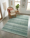 Jewel Oasis Collection Area Rug - Sapphire (Green) Rectangle Green  lifestyle 11