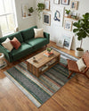 Laguna Sands Collection Area Rug -  Malibu Rectangle Green  lifestyle 8