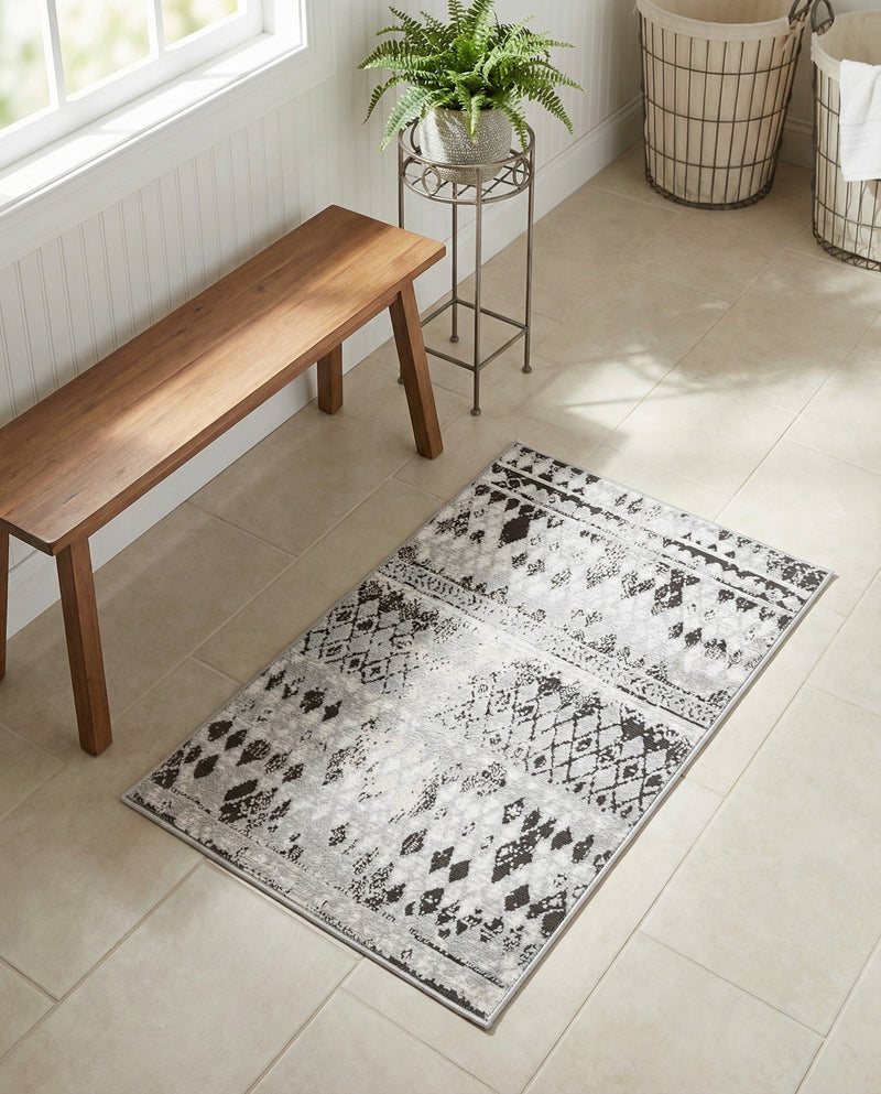 Dresden Elegance Collection Area Rug -  Zittau Rectangle Gray  lifestyle 16