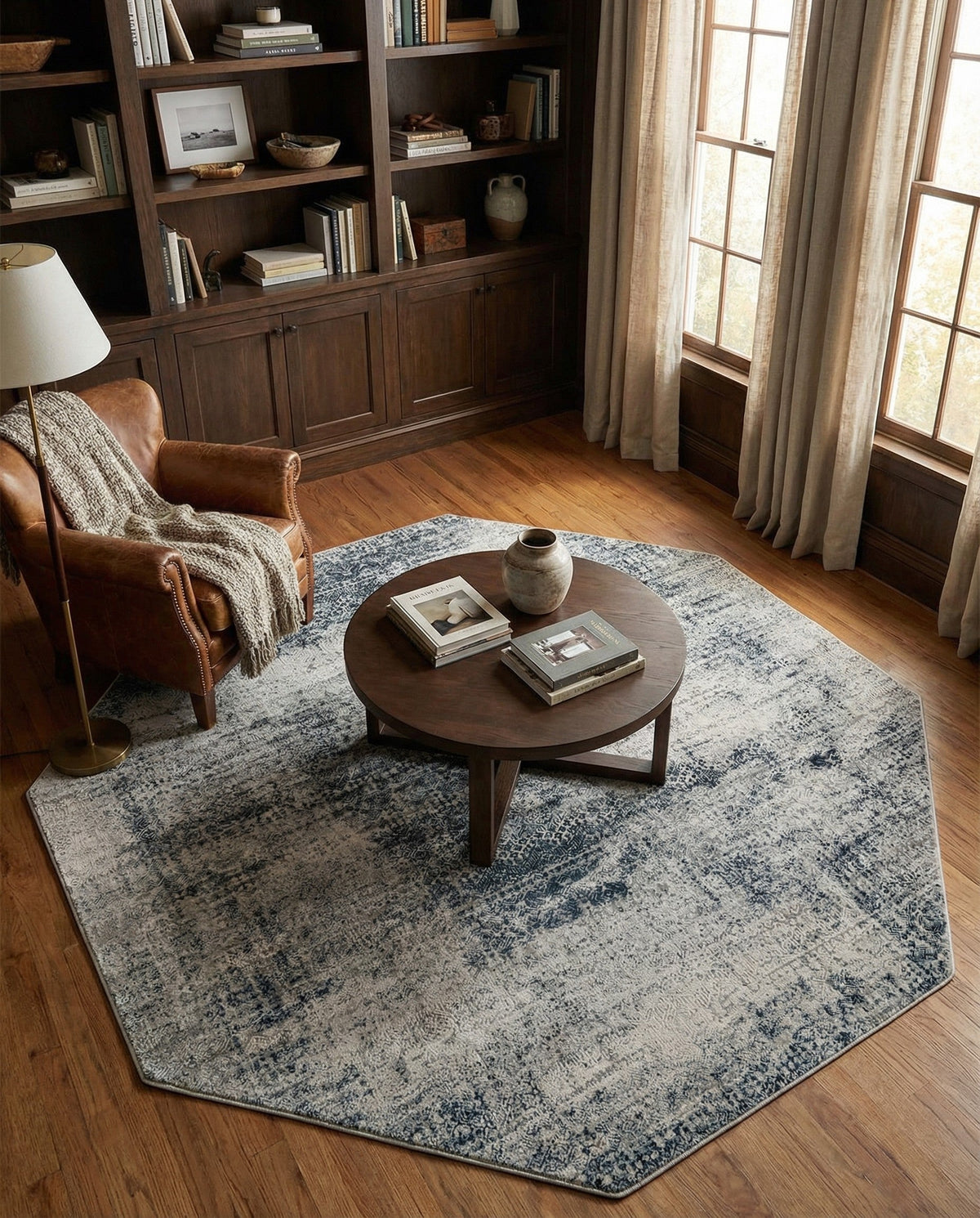 Bloomsbury Elegance Collection Area Rug -  Pimlico Octagon Blue  lifestyle 143