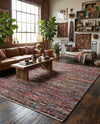 Thar Cotton Collection Area Rug - Alleppey Rectangle Multi Black  lifestyle 5