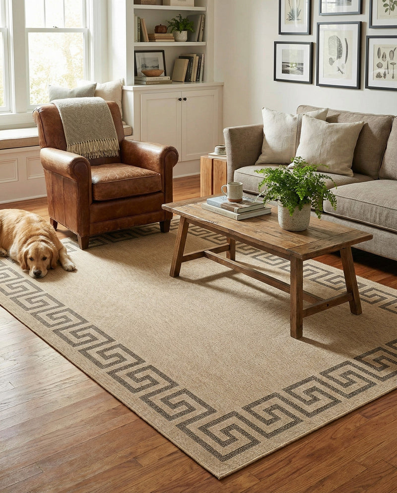 Sahara Sands Collection Area Rug -  Elephantine Rectangle Natural  lifestyle 9