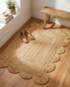 Serenity Braided Jute Collection Area Rug - Seaside Rectangle Natural  lifestyle 38