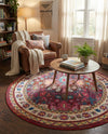 Chateau Elegance Collection Area Rug - Versailles Round Multi  lifestyle 50