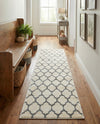 Lattice Gardens Collection Area Rug -  Bloomfield (Beige and Gray) Runner Beige and Gray  lifestyle 64