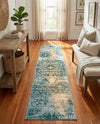 Riviera Elegance Collection Area Rug -  Monaco (Turquoise) Runner Turquoise  lifestyle 68