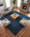Alpine Plush Collection Area Rug -  Cortina (Marine Blue) Square Marine Blue  lifestyle 74