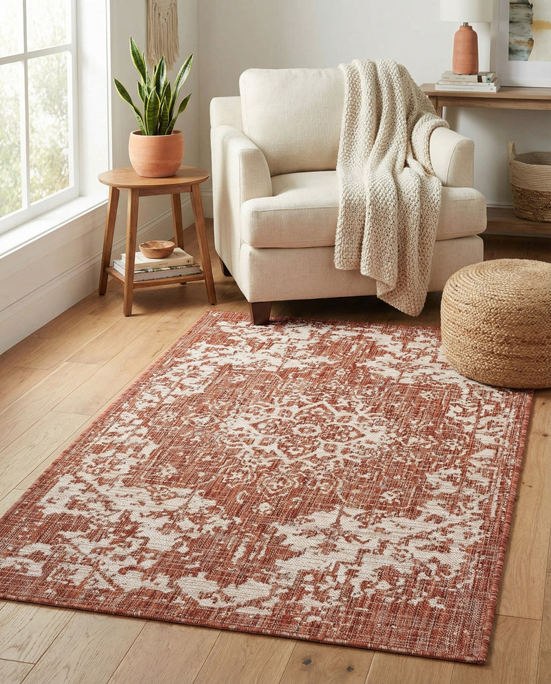 Urban Oasis Rugs Collection Area Rug -  Penthouse (Rust Red) Rectangle Rust Red  lifestyle 27