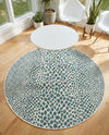 Urban Oasis Rugs Collection Area Rug -  Terrace (Teal) Round Teal  lifestyle 69